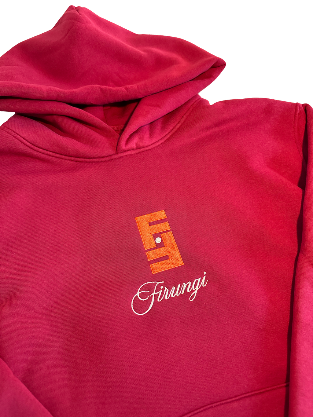 FIRUNGI RED TERRY HOODIE