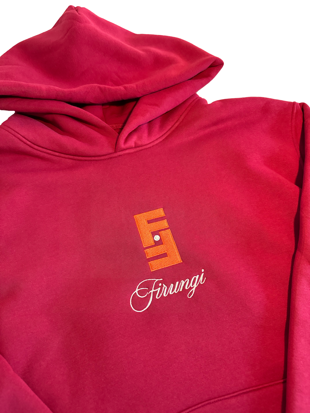 FIRUNGI RED TERRY HOODIE