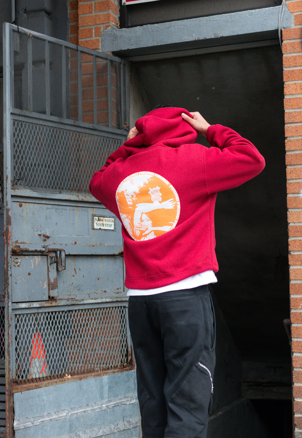 FIRUNGI RED TERRY HOODIE